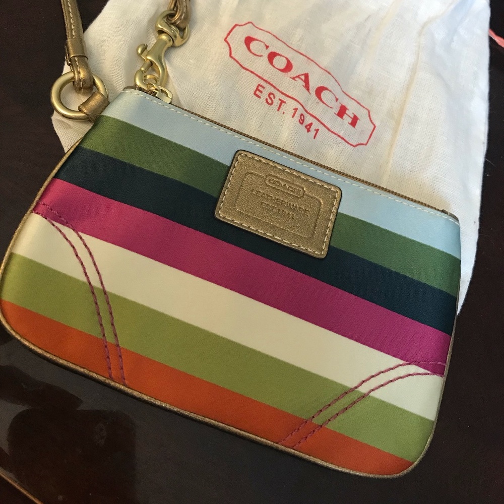 Coach Wristlet New Multicolor Small Wallet